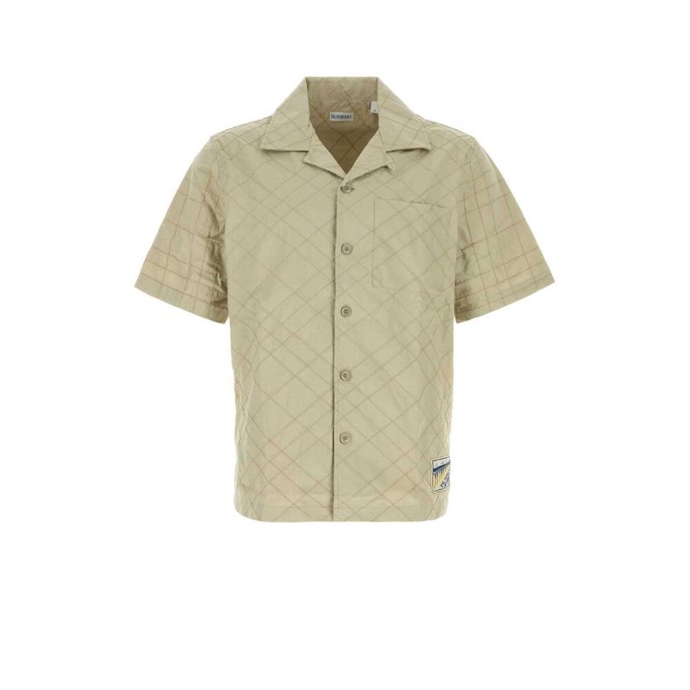Burberry Men Khaki Cotton Shirt